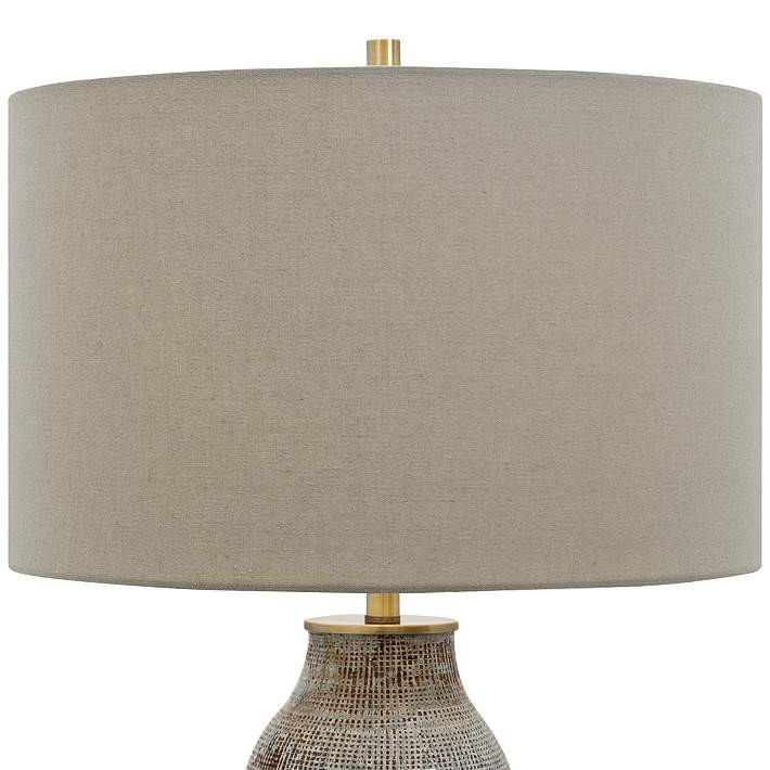 Uttermost Monacan Brown and Gray Ceramic Table Lamp - #583F0 | Lamps Plus | Lamps Plus
