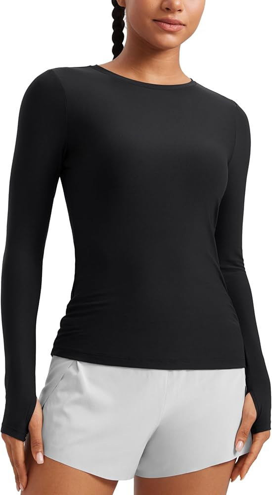CRZ YOGA Womens Cloudweight Long Sleeve Workout Tops Lightweight Athletic Basic Shirts Soft Casua... | Amazon (US)