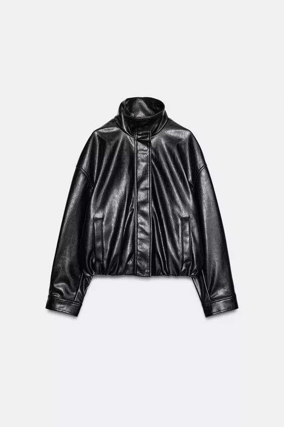 FAUX LEATHER VOLUME JACKET | Zara US