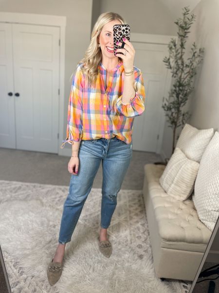 Daily try on, Walmart outfit, colorful plaid 

#LTKstyletip #LTKunder50