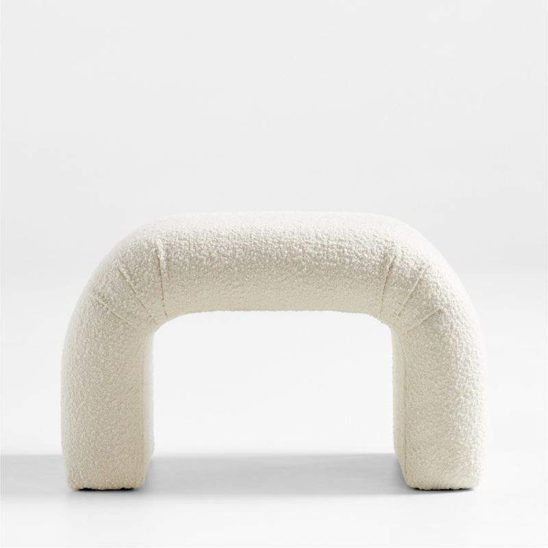 Martini Small Upholstered Ottoman by Leanne Ford + Reviews | Crate & Barrel | Crate & Barrel