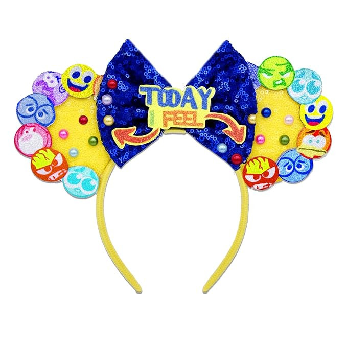 Mind Emotions Character Inspired Sparkle Sequin Ears, Cute Funny Hair Accessories for Costume Cos... | Amazon (US)