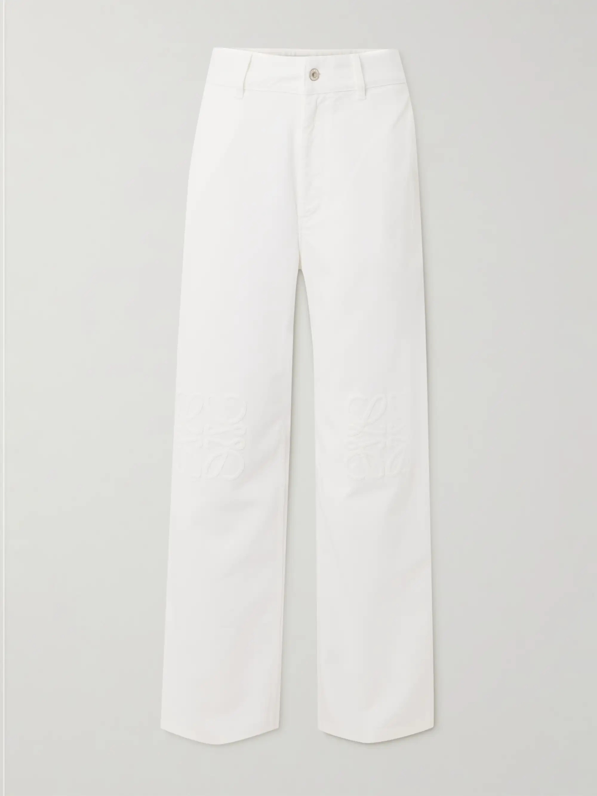 + Paula's Ibiza leather-trimmed embroidered high-rise wide-leg jeans | NET-A-PORTER (US)