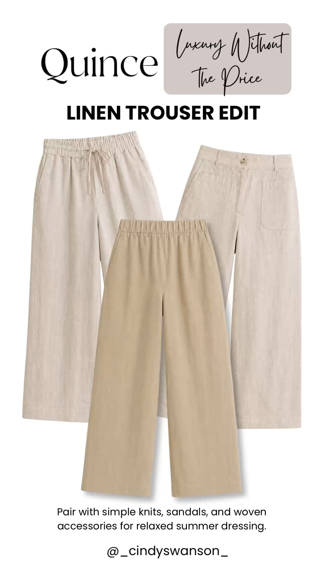 Linen trousers are a warm-weather wardrobe staple for good reason. These Quince styles offer relaxed, easy silhouettes in versatile neutral shades—perfect with simple knits, sandals, and woven accessories for polished summer dressing.

💡 LTK MADE EASY
❤️ Heart = Support my posts!
🔖 Save = Get sale & restock alerts
📋 Lists = Keep favorites organized
📲 Share = Send lists and products to a friend. Hello, Christmas List!
💬 Comment = Ask me anything about what I’m wearing. :-)

#LTKootd #LTKOver40