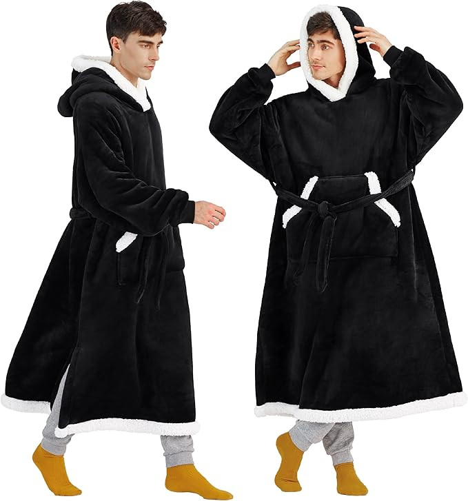 Bedsure Wearable Blanket Hoodie, Long Hooded Blanket Sweatshirt as Fathers Day Birthday Gifts for... | Amazon (US)