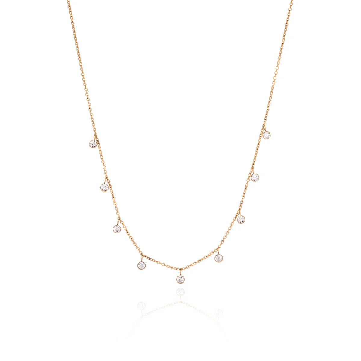 Crystal Droplet Necklace (Gold) | Abbott Lyon