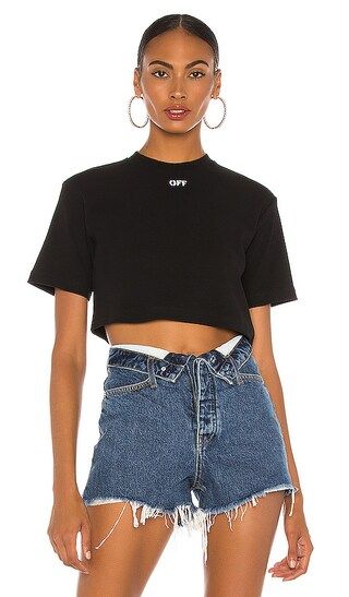 Rib Cropped Casual Tee | Revolve Clothing (Global)