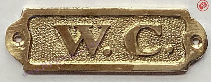 BRASS W.C. DOOR SIGN (BRASS, 3.75 X 1.25 INCH) | Amazon (US)