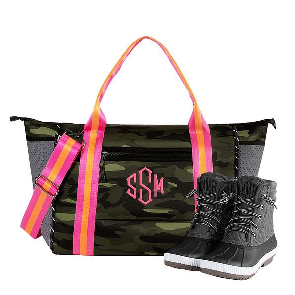 Monogrammed Neoprene Weekender | Marleylilly