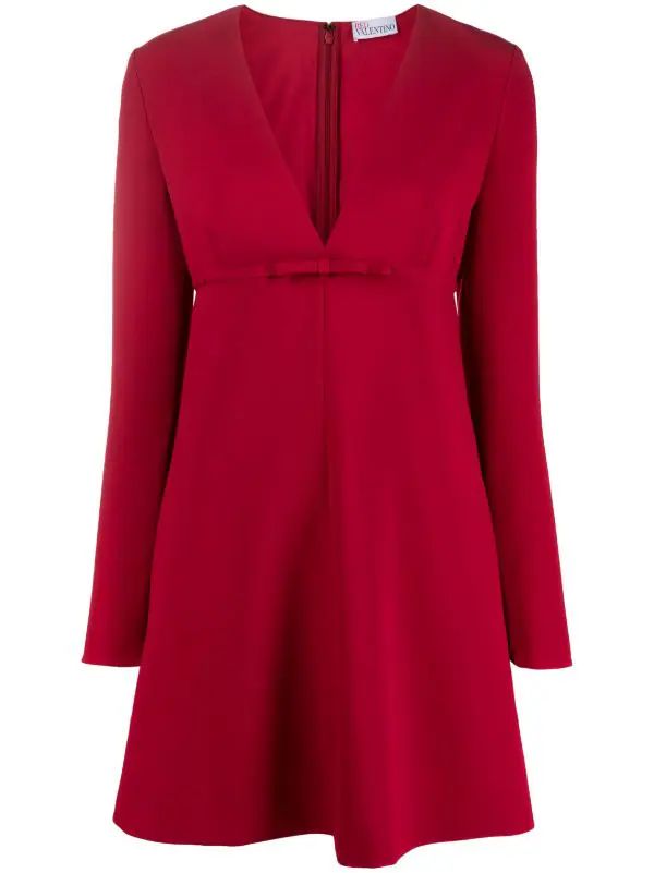 RED Valentino bow-detail Short Dress - Farfetch | Farfetch Global