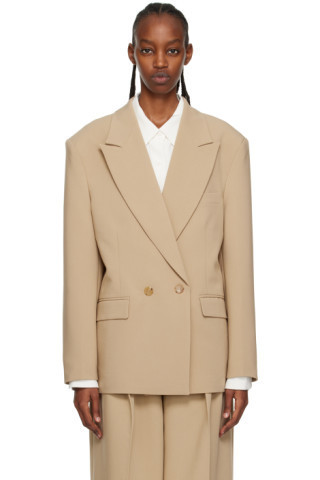 The Frankie Shop - Beige Corrin Blazer | SSENSE