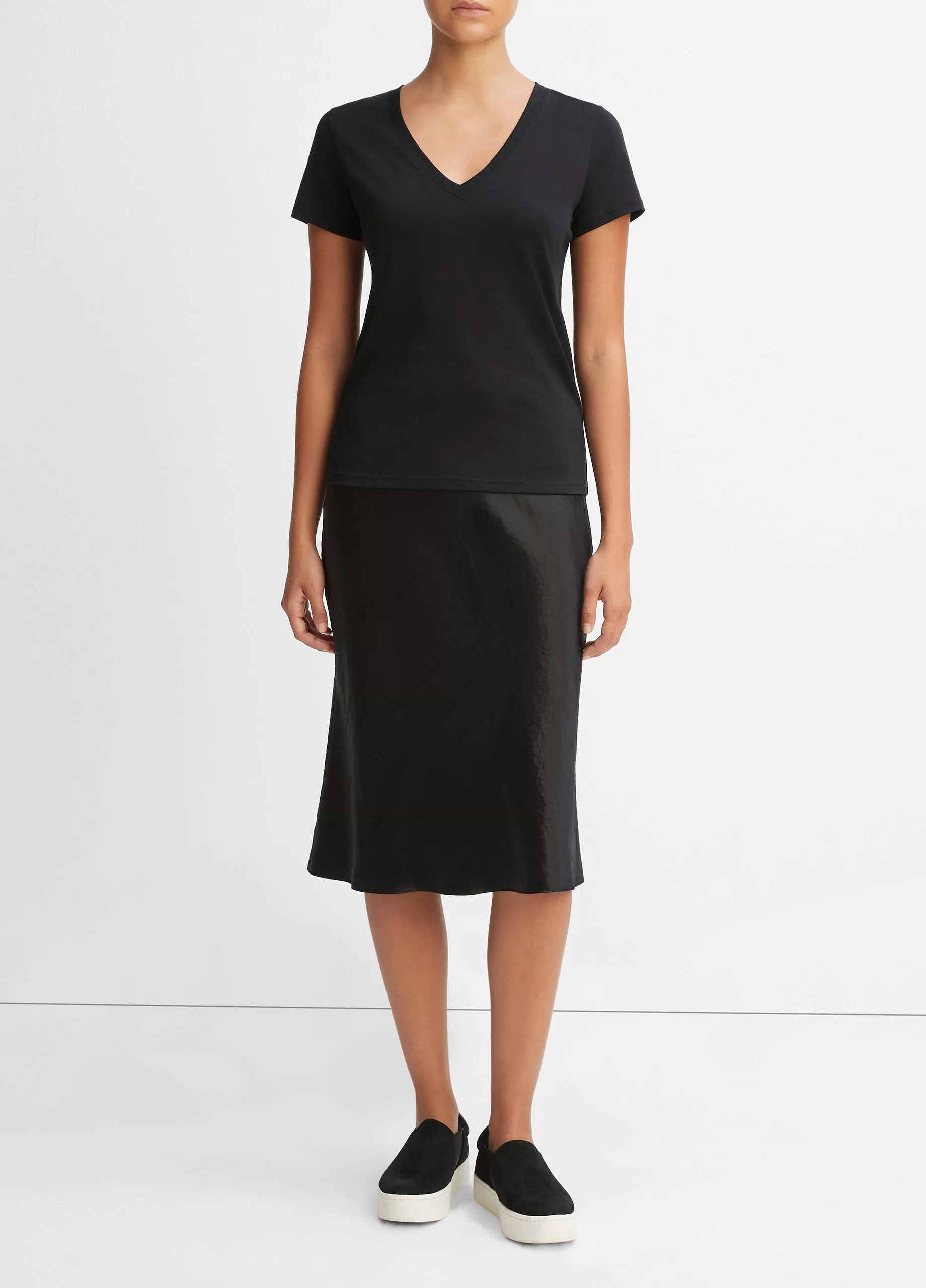 Essential Pima Cotton V-Neck T-Shirt | Vince LLC