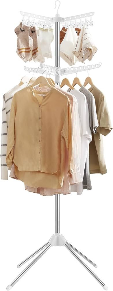 SONGMICS 2-Tier Clothes Drying Rack, 72-Inch Folding Laundry Drying Rack with 3 Rotatable Arms fo... | Amazon (US)