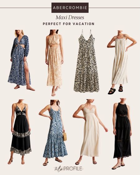 Maxi Dresses : Vacation Style // Abercrombie, vacation outfit, vacay style, outfits for vacation, vacay dresses, spring dresses, spring outfits, spring style, maxi dresses, floral dresses, honeymoon outfits
