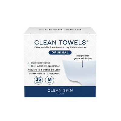 Clean Skin Club Towels - 35ct: Alcohol-Free, Dry & Acne-Prone Skin, Facial Cleansing Wipes | Target