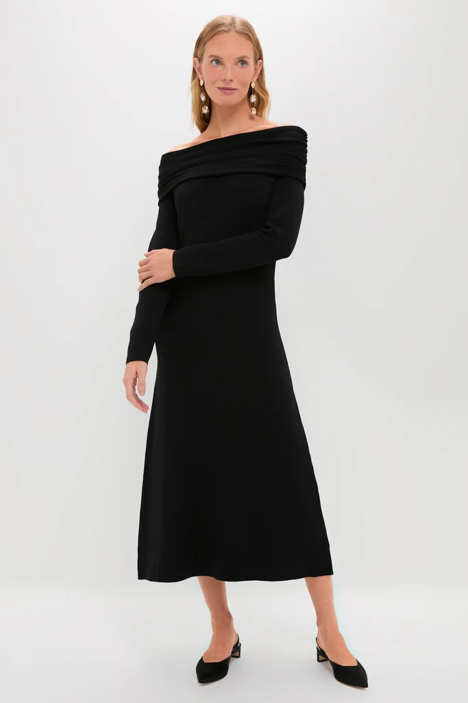 Black  Off-the-Shoulder Ursula Maxi Dress | Tuckernuck (US)
