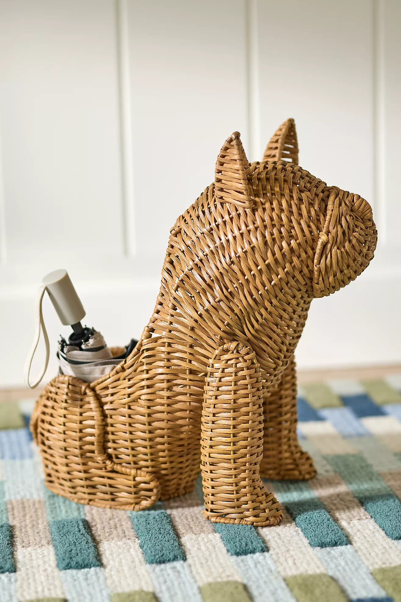 Frenchie Woven Wicker Basket | Anthropologie (US)