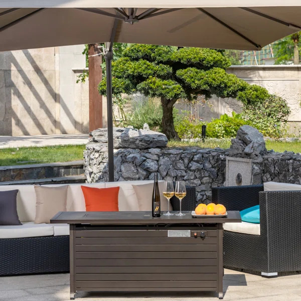 Adela Aluminum Propane Fire Pit Table | Wayfair North America