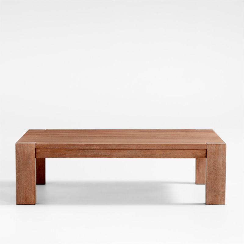 Terra 54" Light Brown Oak Wood Coffee Table + Reviews | Crate & Barrel | Crate & Barrel