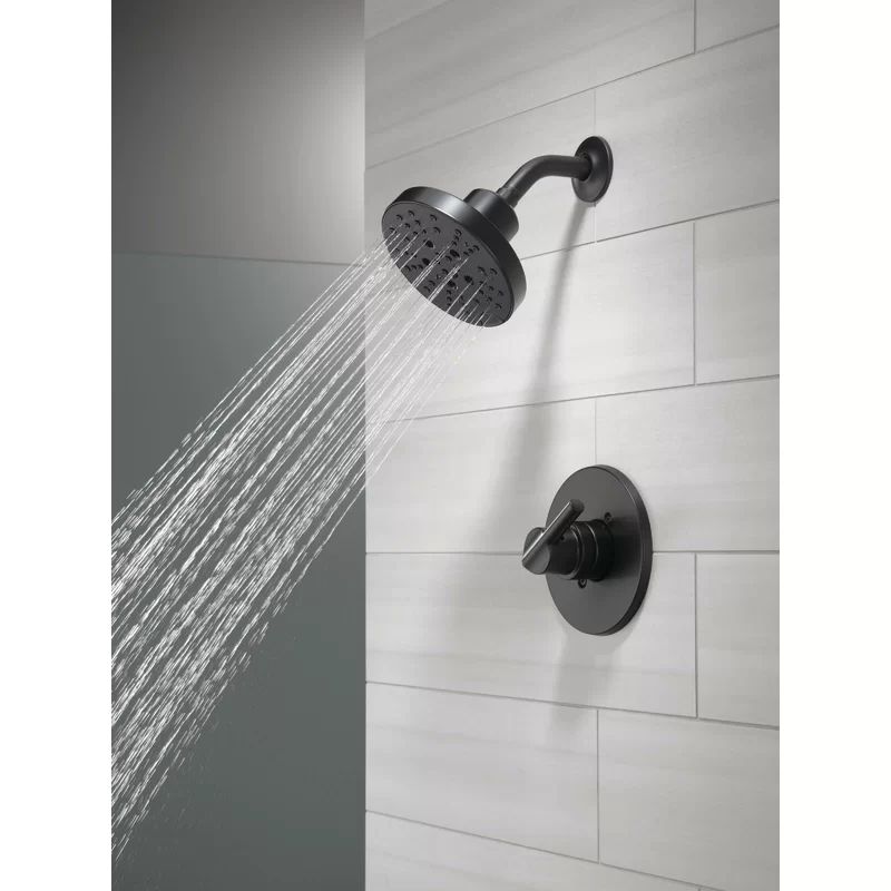 Nicoli Single-Function Shower Faucet Set, Shower Trim Kit with H2Okinetic Shower Head and Valve | Wayfair North America