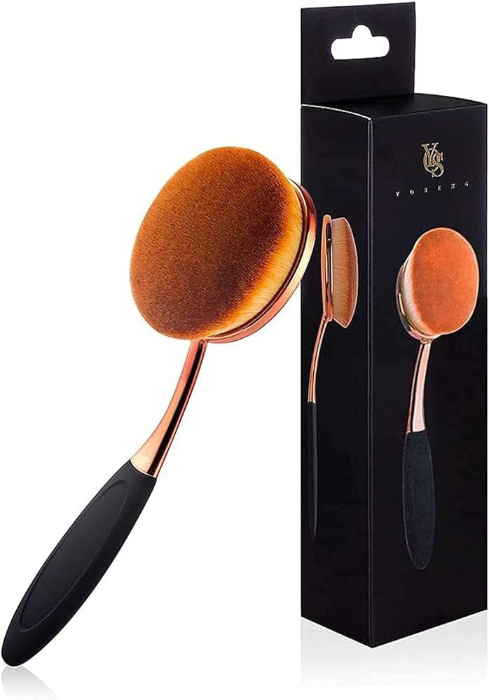 Yoseng Oval Foundation Brush Large Toothbrush makeup brushes Fast Flawless Application Liquid Cre... | Amazon (US)