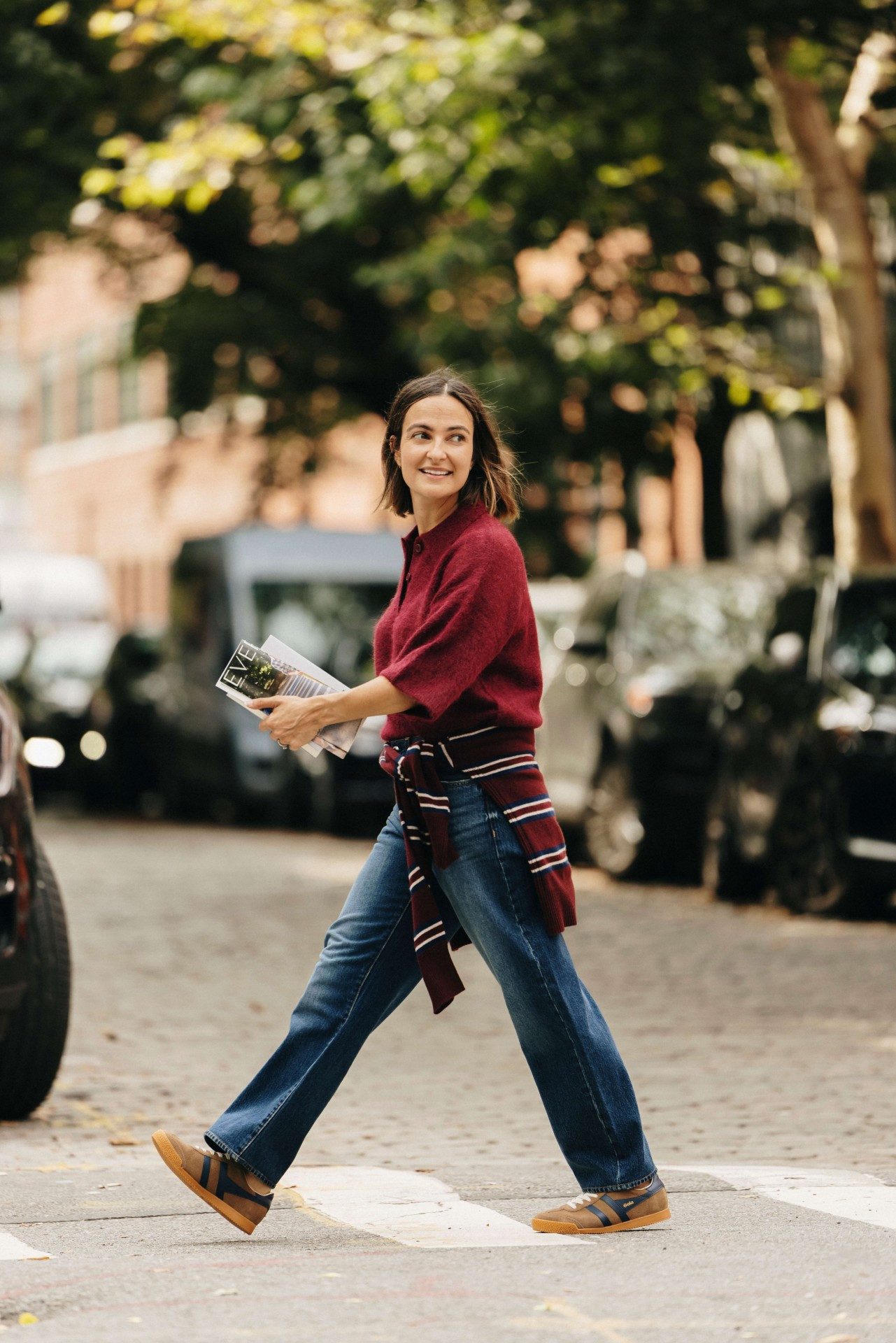 Barrel-leg jeans are one of my favorite ways to refresh denim for fall. I paired this flattering pair with rich burgundy layers and suede sneakers for an easy, feel-good outfit I’ll be repeating all season.  

 #LTKSeasonal