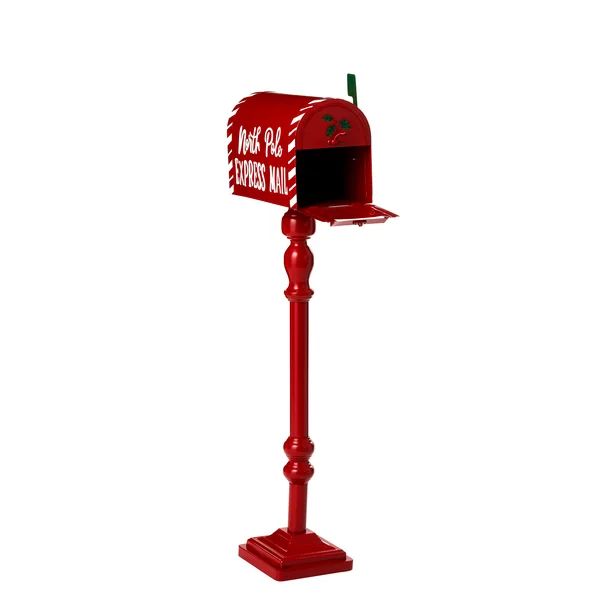 Holiday Time Red North Pole Express Mail Box Indoor/Outdoor Christmas Decoration, 38" - Walmart.c... | Walmart (US)