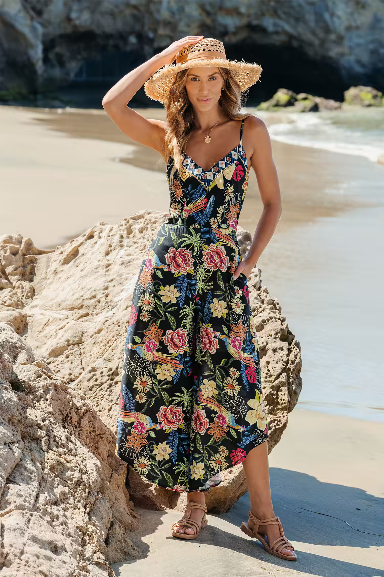 NewFloral Print Palazzo Jumpsuit | Cupshe US