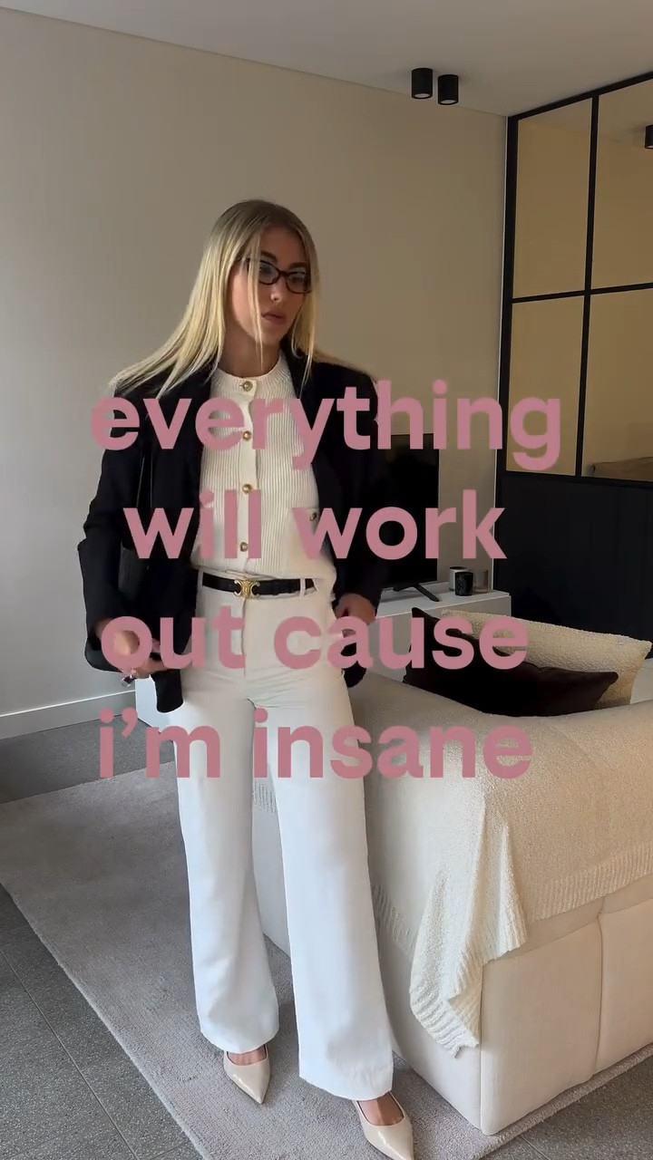i’m telling ya

Pants - Kookai 
Top - Zara 
Blazer - Kookai 
Shoes - Kookai 
Belt - Celine  

#LTKworkwear #LTKsummer #LTKaustralia
