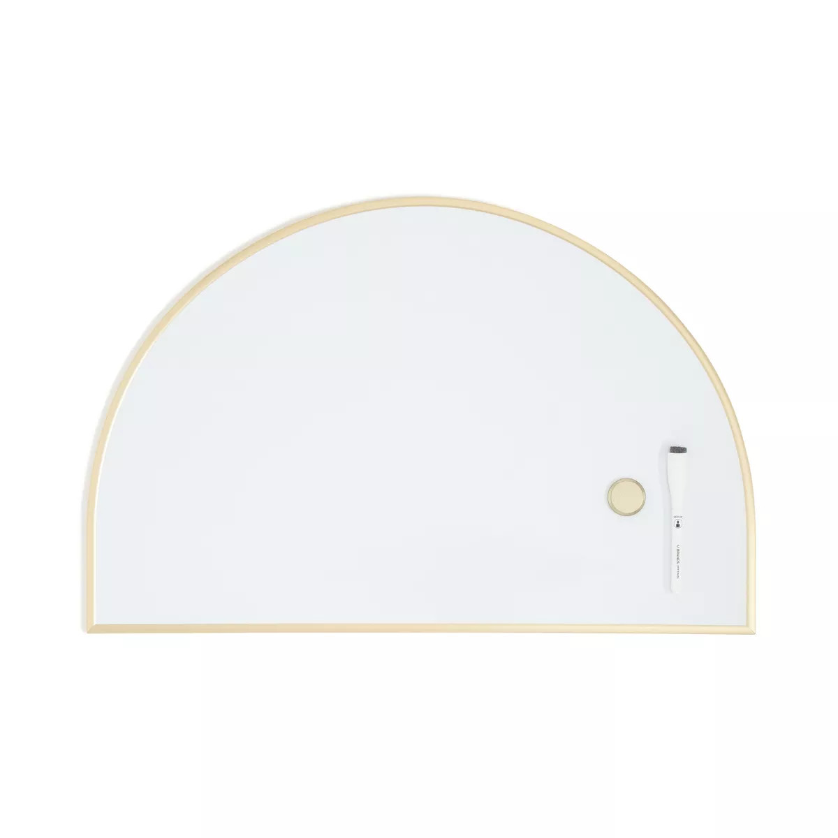 U Brands 15"x23" Metal Frame Arch Dry Erase Board Gold | Target