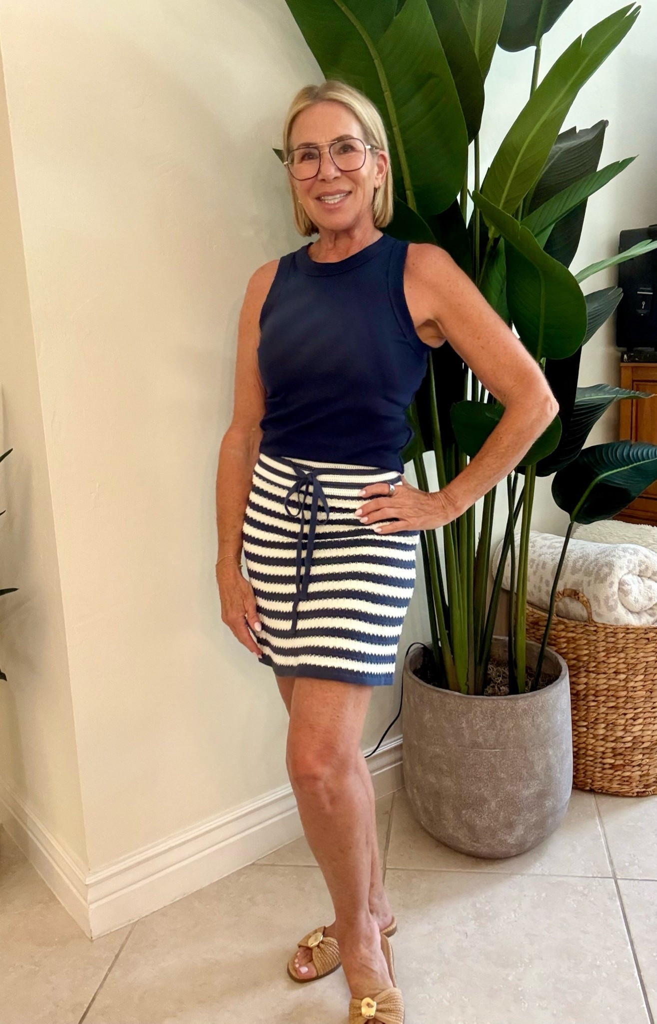 Wearing a size XS in the skirt and medium in the tank.
The shoes fit true to size.

#LTKmomlife #LTKOver40 #LTKootd