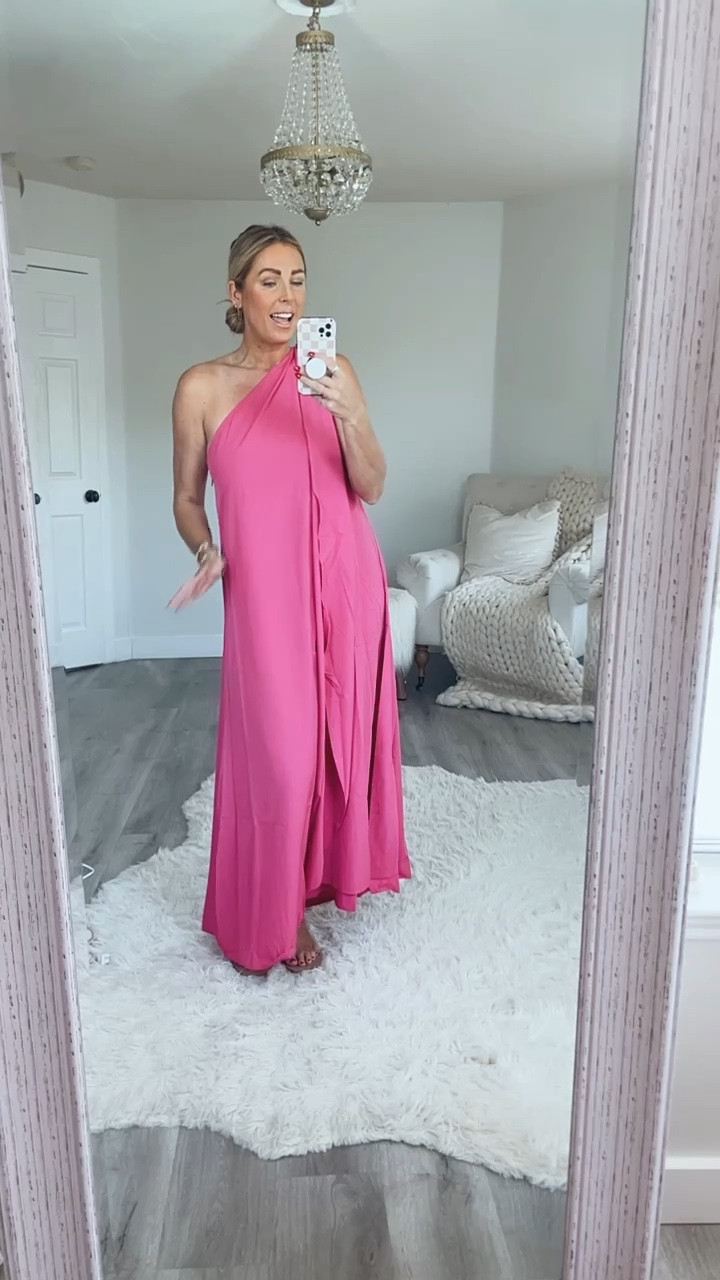 Blown away one shoulder statement hot sale maxi dress