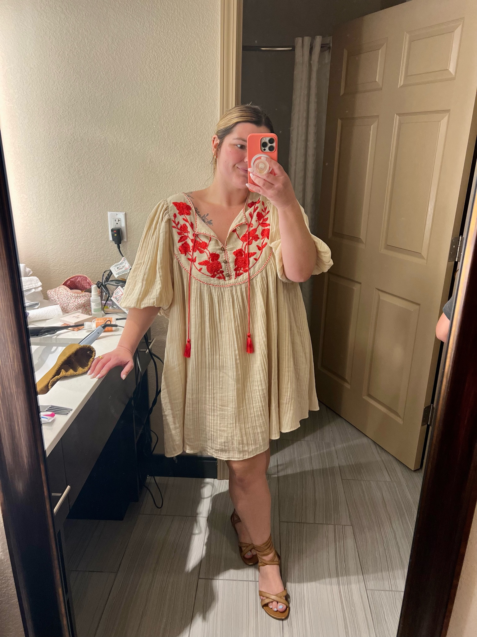 Free people clearance embroidered mini dress