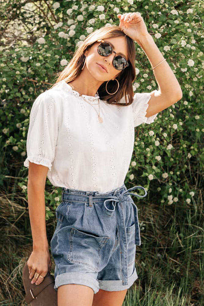 Alliza Eyelet Top | Böhme US