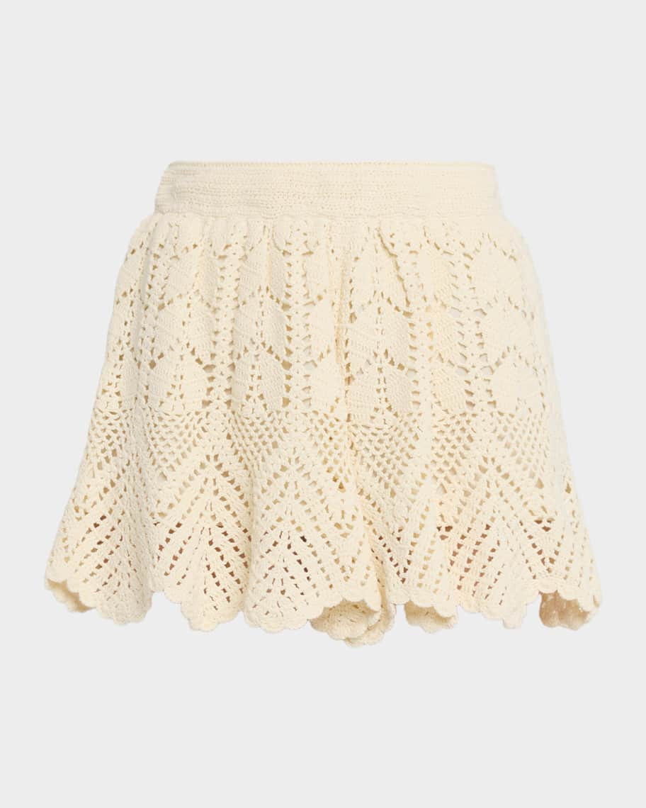 Zimmermann Awaken Lace Crochet Shorts | Neiman Marcus