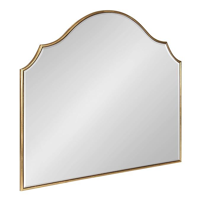 Kate and Laurel Leanna Glam Horizontal Wall Mirror, 27.5 x 31.5, Gold, Sophisticated Large Mirror... | Amazon (US)