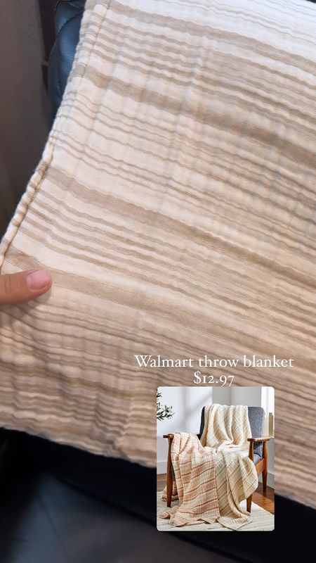 Walmart cozy throw blanket. Comes in two colors. Only $12.97 

#LTKHome #LTKTravel #LTKFamily