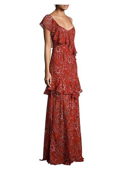 Valeria Floral Silk Gown | Saks Fifth Avenue