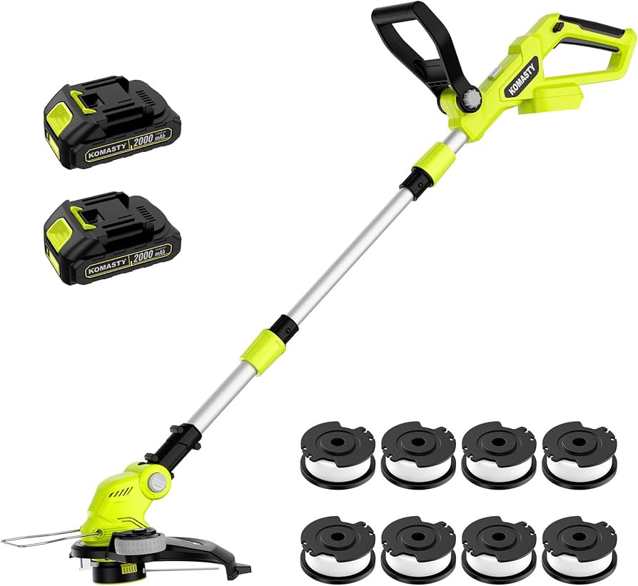 20V Electric Weed Wacker Cordless Edger Lawn Tool 2 X 2.0Ah Battery Powered Weed Eater with Charg... | Amazon (US)