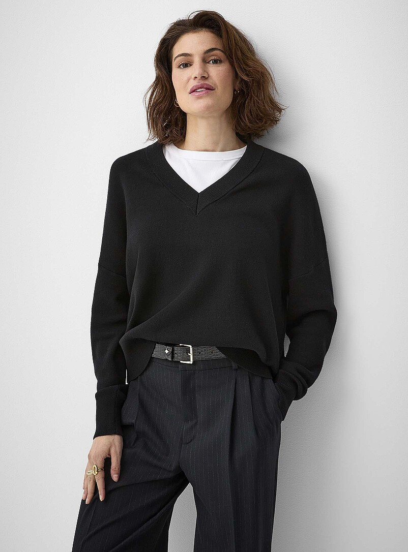 Loose pure cotton sweater | Simons