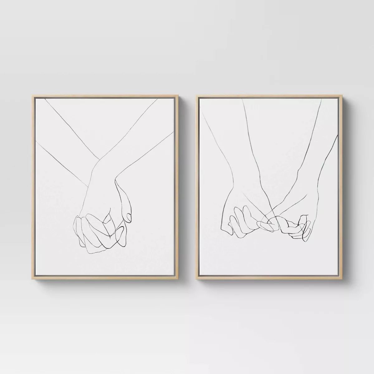 (Set of 2) 16" x 20" Hands Framed Canvas - Project 62™ | Target
