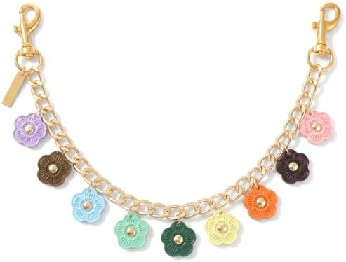 Vintage Camellia Flower Bag Charm, Retro Metal Keychain Purse for Handbags | Amazon (US)