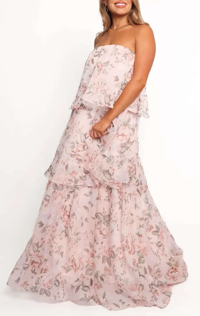 Bloom Tiered Strapless Maxi Dress | Nordstrom
