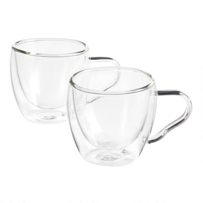 Glass Double Wall Espresso Cups 2 Pack | World Market