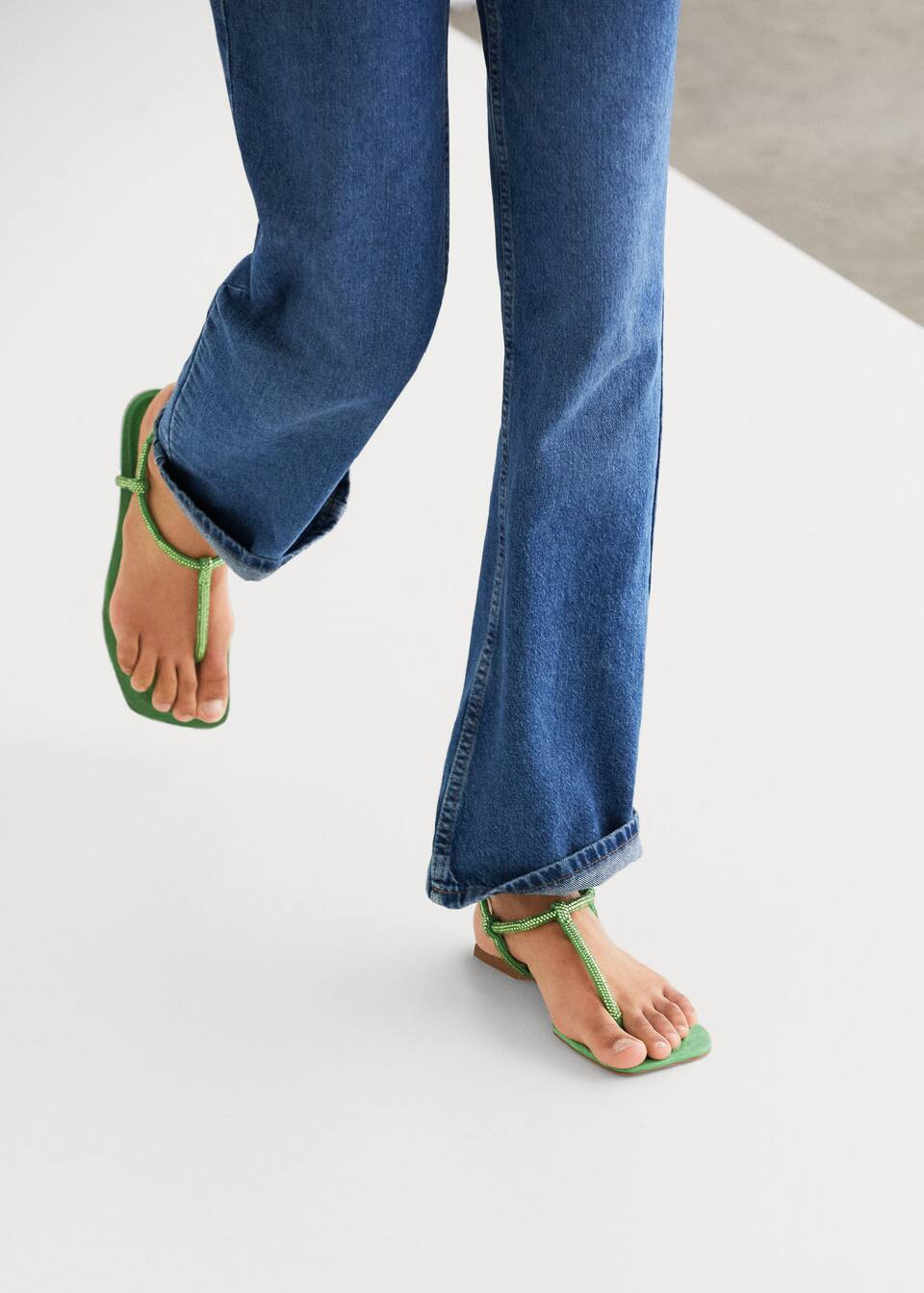 Strap rhinestone sandals | MANGO (US)