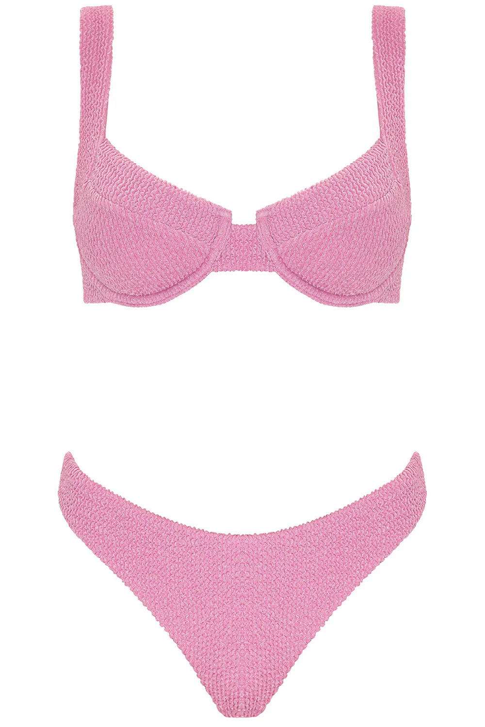 Laguna Bikini Crinkle Pink Set | VETCHY LLC