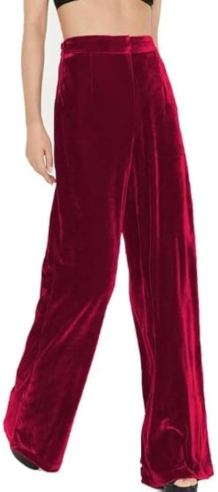 Autumn and Winter Light Luxury Elegant Temperament Gold Velvet Drape Loose High Waist Wide Leg Pa... | Amazon (US)