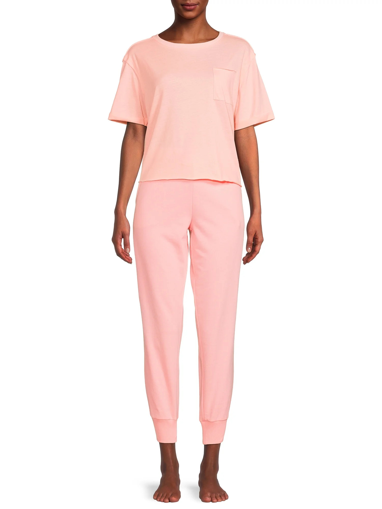 Peace Love & Dreams Short Sleeve Crew Neck Tie Dye Pajamas (Women's) 2 Piece Set - Walmart.com | Walmart (US)