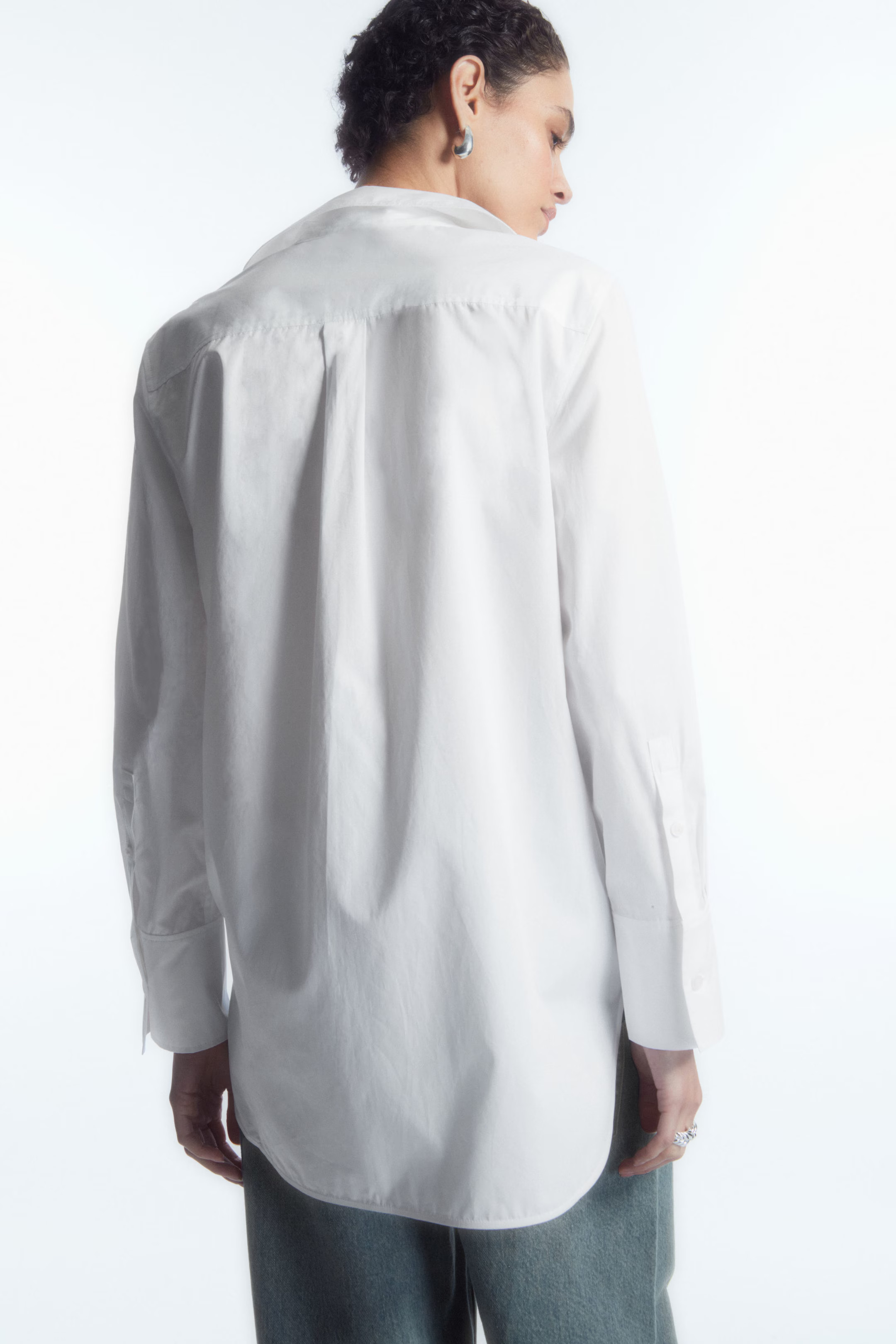 TIE-NECK DAGGER-COLLAR SHIRT - WHITE | COS (AU)