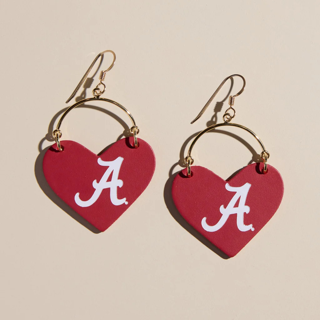 Crimson University of Alabama Lover | Nickel and Suede
